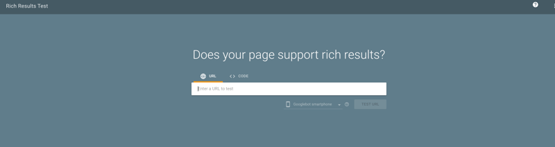 Google Rich Results Test